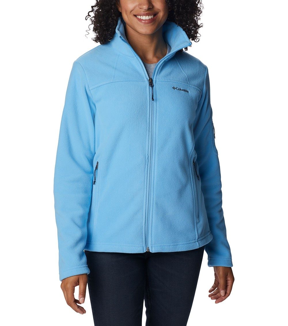Womens Fast Trek Ii Vista Columbia Fleece Zip Jacket Blue Full 