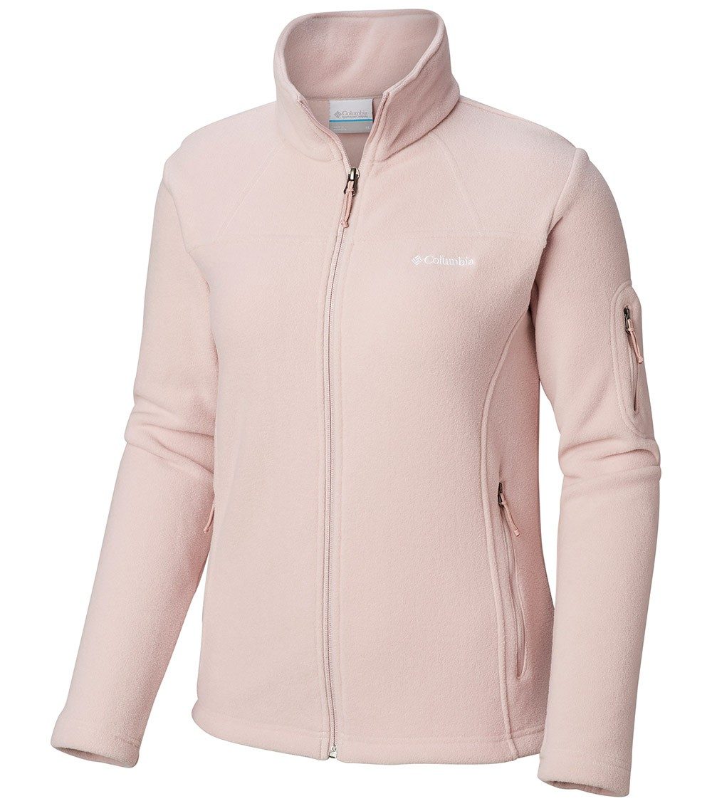 light pink columbia fleece jacket