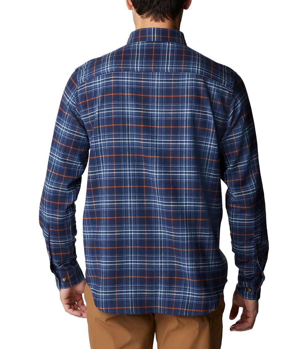 Columbia Mens Cornell Woods Flannel L/s Shirt Dark Mountain Multi Tartan