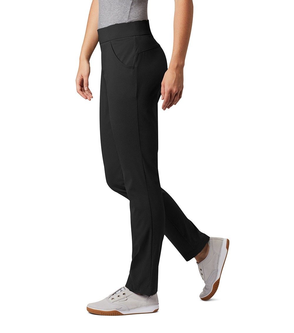 Columbia Anytime Casual Pull On Ankle Pants Black Nylon Stretch Womens  Small