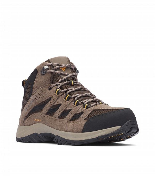 Mens Crestwood Waterproof Mid Hiking Shoes - Wide Fit Cordovan / Squash ...