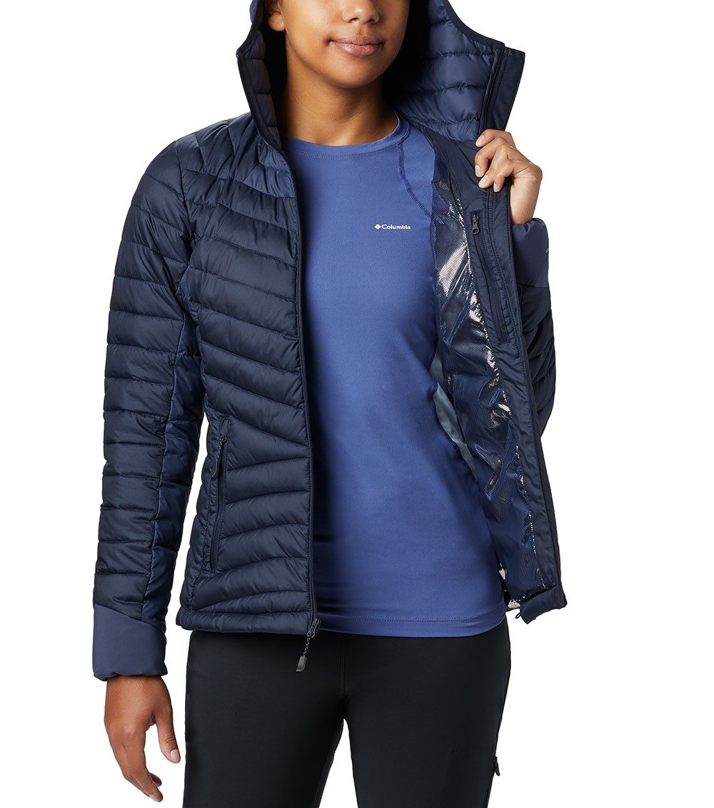 Womens Windgates Hooded Insulated Jacket Dark Nocturnal | Columbia