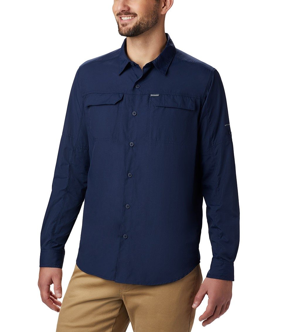 Mens Silver Ridge 2.0 Long Sleeve Shirt Collegiate Navy | Columbia