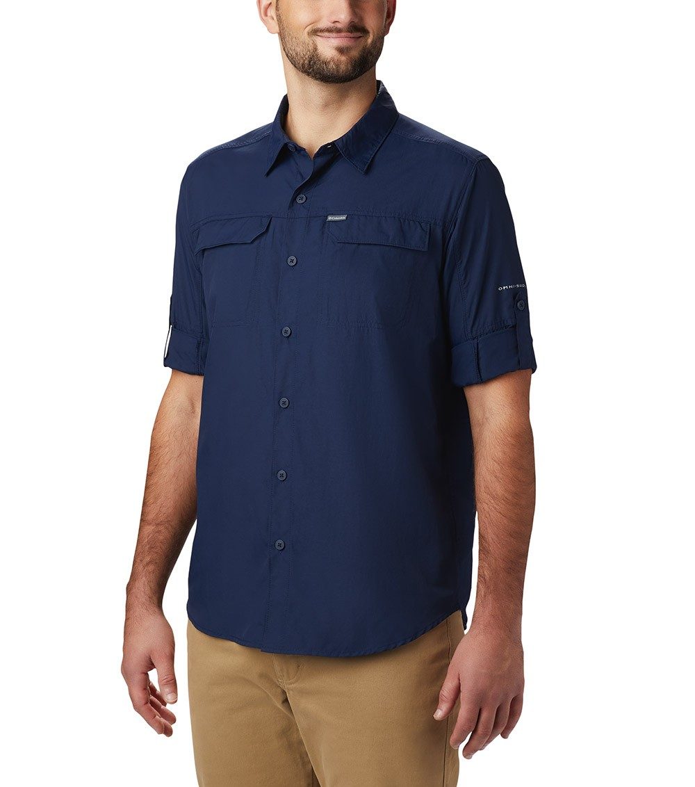 Mens Silver Ridge 2.0 Long Sleeve Shirt Collegiate Navy | Columbia