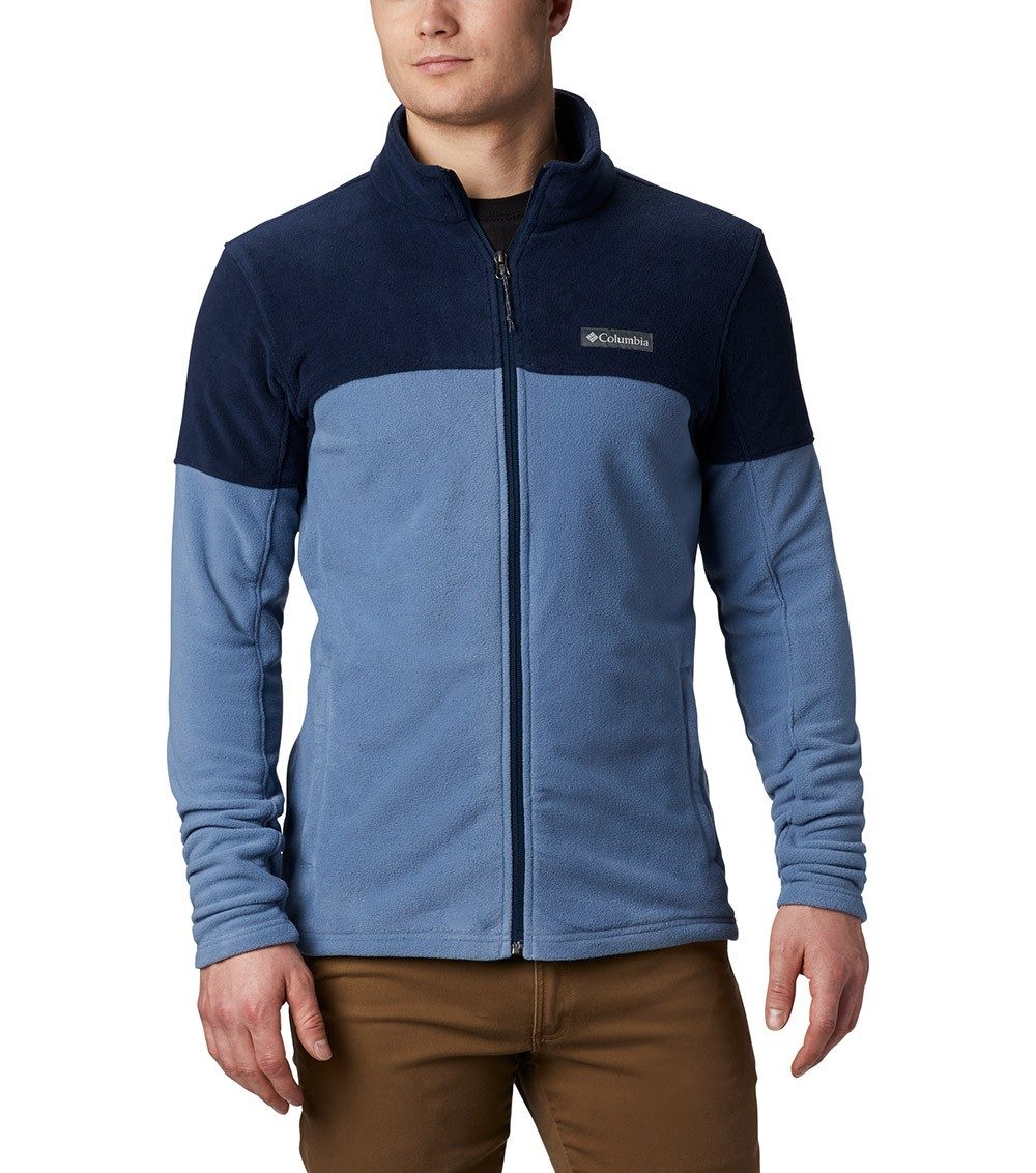 Mens Basin Trail Iii Full Zip Fleece Jacket Blue Stone / Collegiate ...