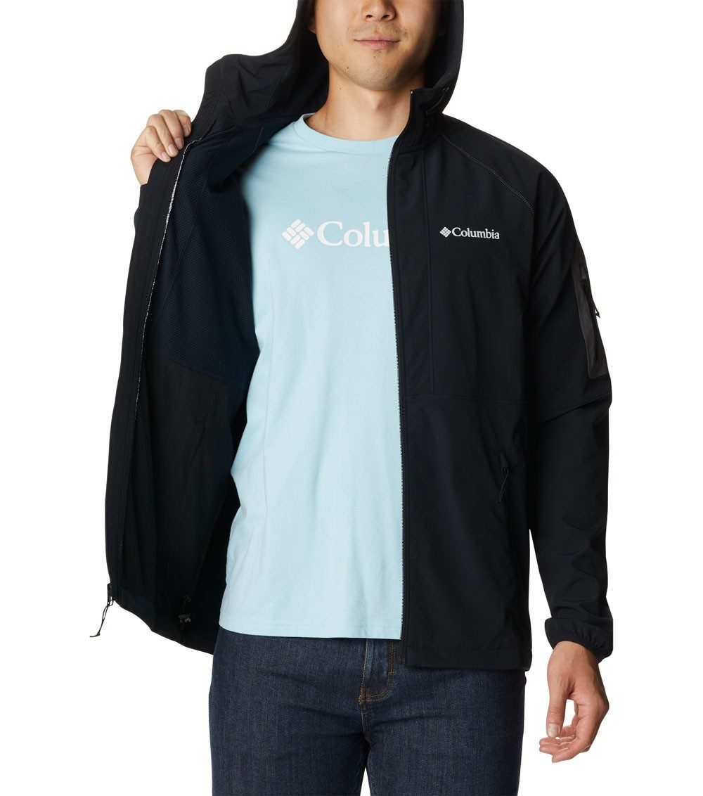 Columbia Hooded Tall Heights Softshell con Capucha para Hombre 
