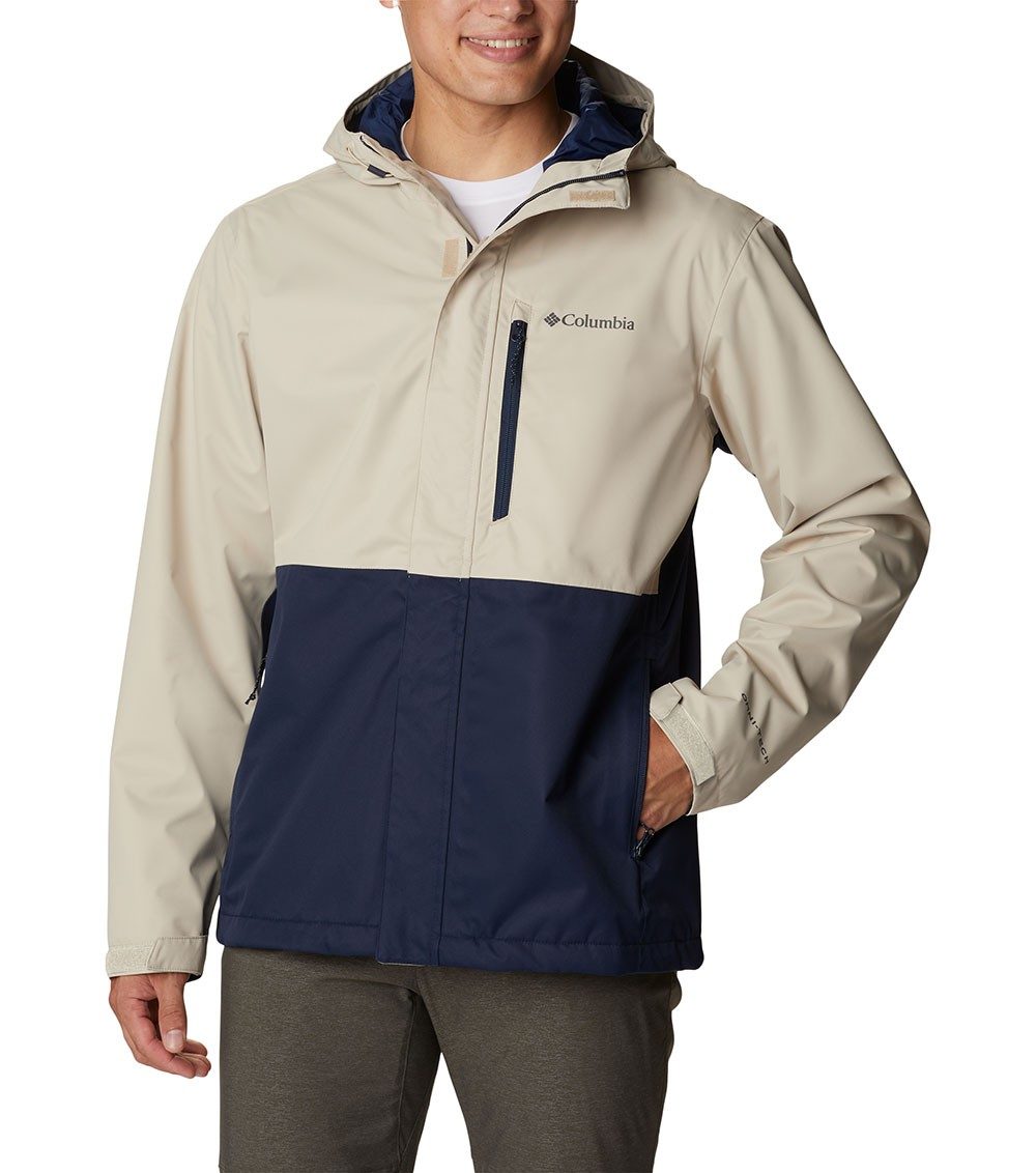 Mens Hikebound Rain Jacket Fossil / Collegiate Navy | Columbia