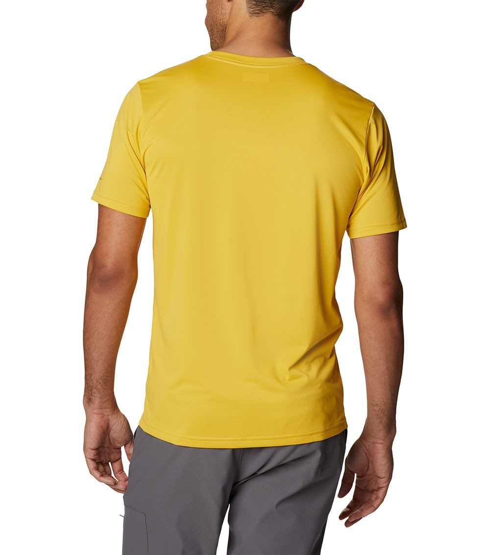 Mens Hike Short Sleeve Crew Lightweight Shirt Golden Nugget | Columbia