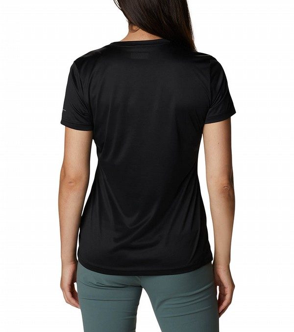 Womens Hike Short Sleeve Crew Lightweight Shirt Black | Columbia