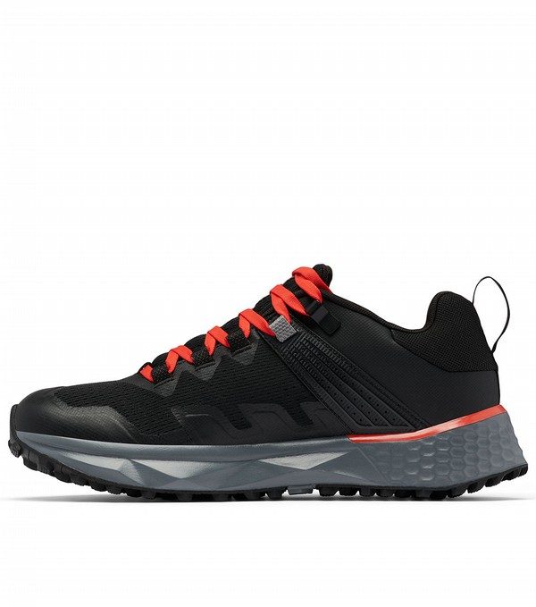 Mens Facet 75 Low Outdry Hiking Shoes Black / Fiery Red | Columbia