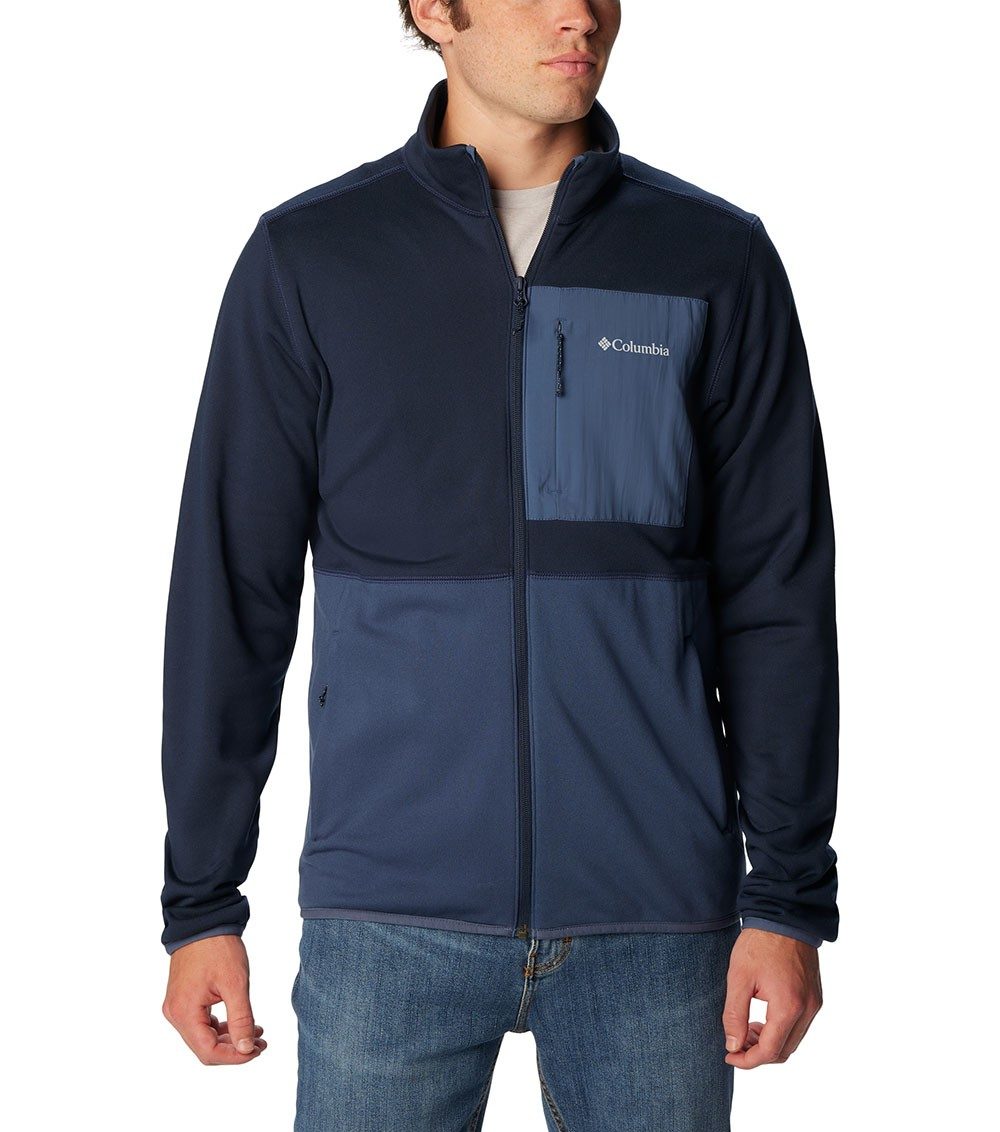 Mens Hike Full Zip Fleece Jacket Collegiate Navy / Dark Mountain | Columbia
