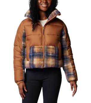 Leadbetter Point II Print Sherpa Hybrid Puffer Jacket
