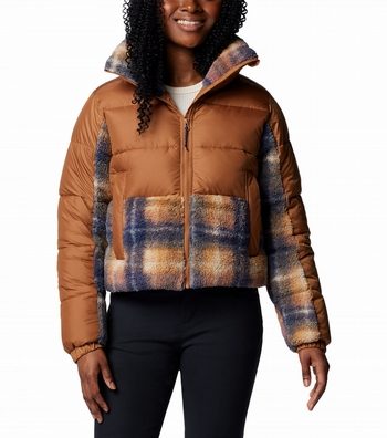 Leadbetter Point II Print Sherpa Hybrid Puffer Jacket