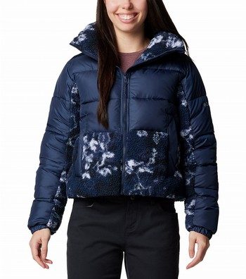 Leadbetter Point II Print Sherpa Hybrid Puffer Jacket