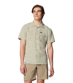 Tech Trail Utility Printed Woven Shorts Sleeve Shirt