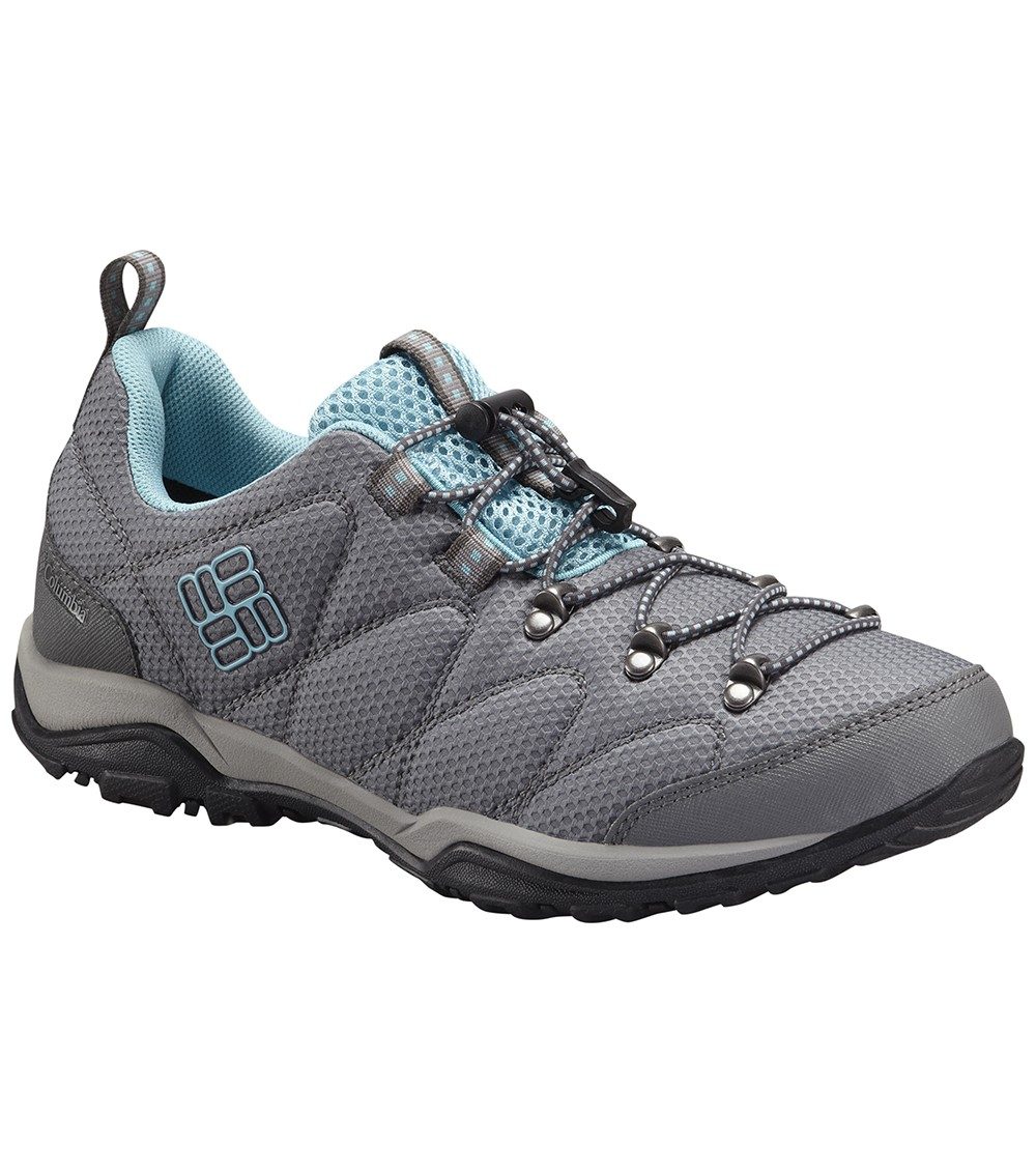 Womens Firecamp Sport Waterproof Hiking Shoes Quarry / Aqua | Columbia