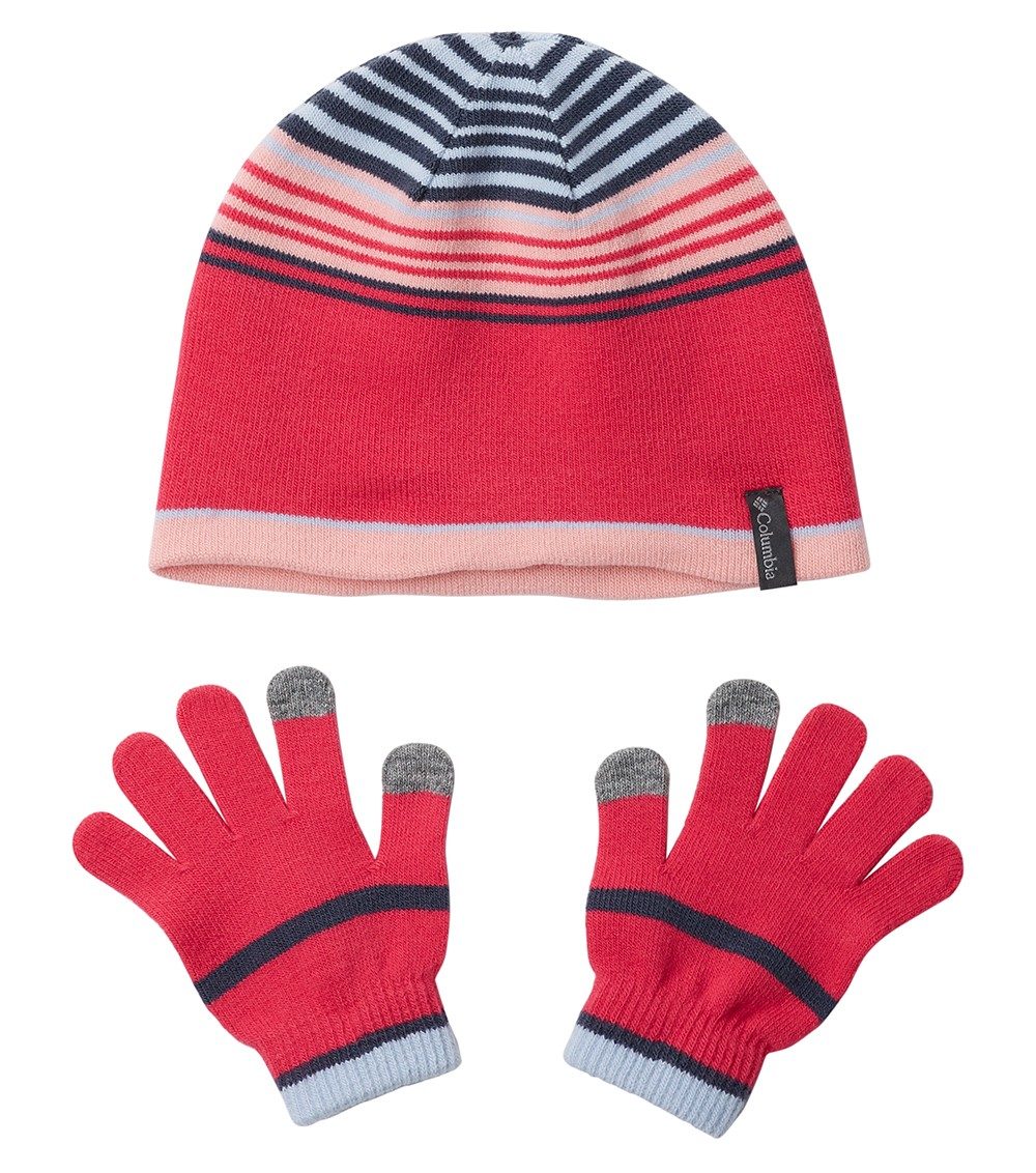 Youth Hat And Glove Winter Set Cactus Pink