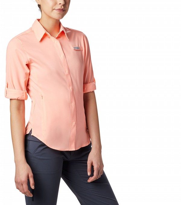 Columbia Women's PFG Tamiami II Long Sleeve Shirt - Tiki Pink