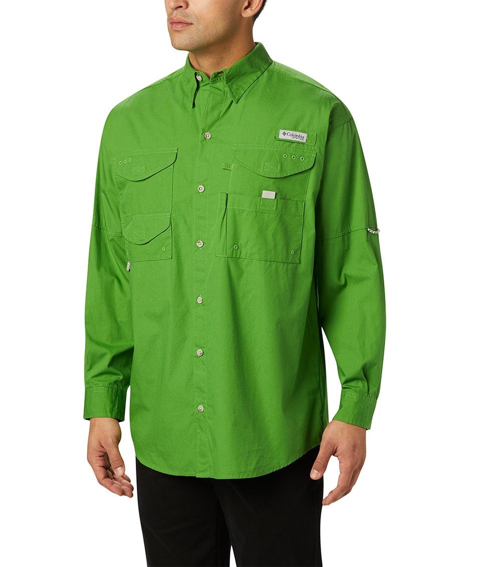 Columbia PFG Bonehead Long Sleeve Shirt Clean Green