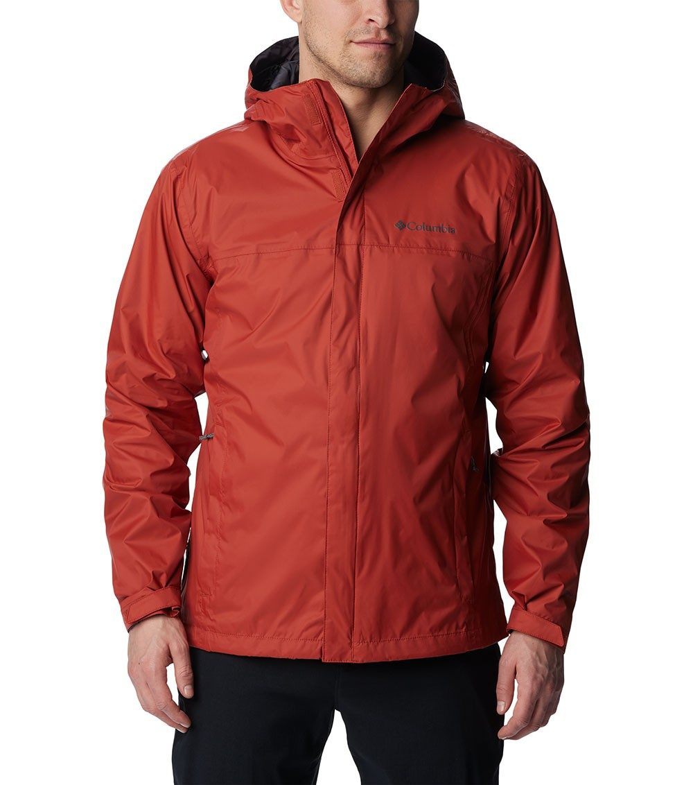 Mens Watertight Ii Waterproof Rain Jacket Warp Red | Columbia
