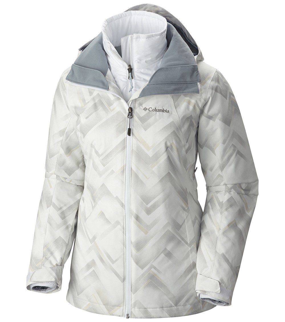 columbia white ski jacket