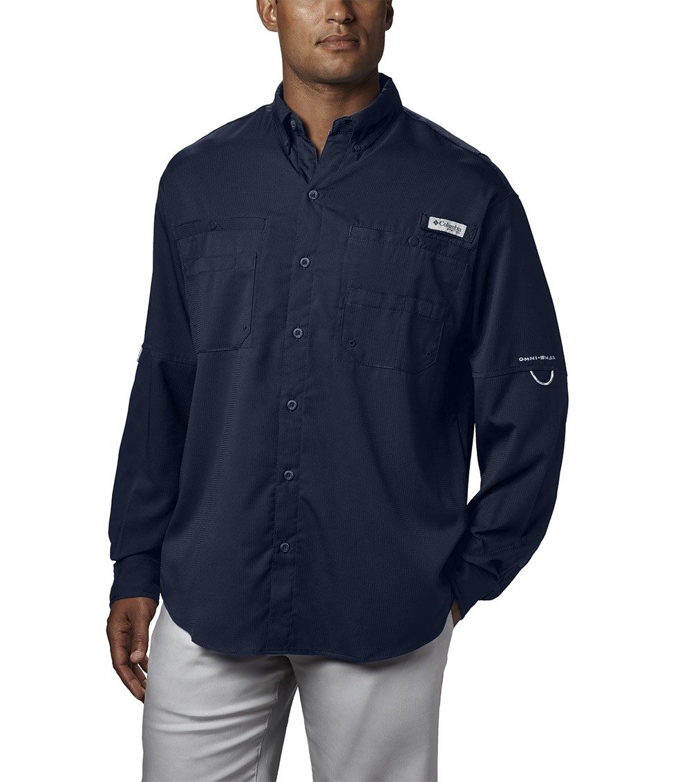 Columbia PFG Tamiami II Long Sleeve Shirt Collegiate Navy
